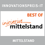Zertifikat IT Mittelstand 2018 - INNOVATIONSPREIS-IT 2018 - BEST OF Auszeichnung!